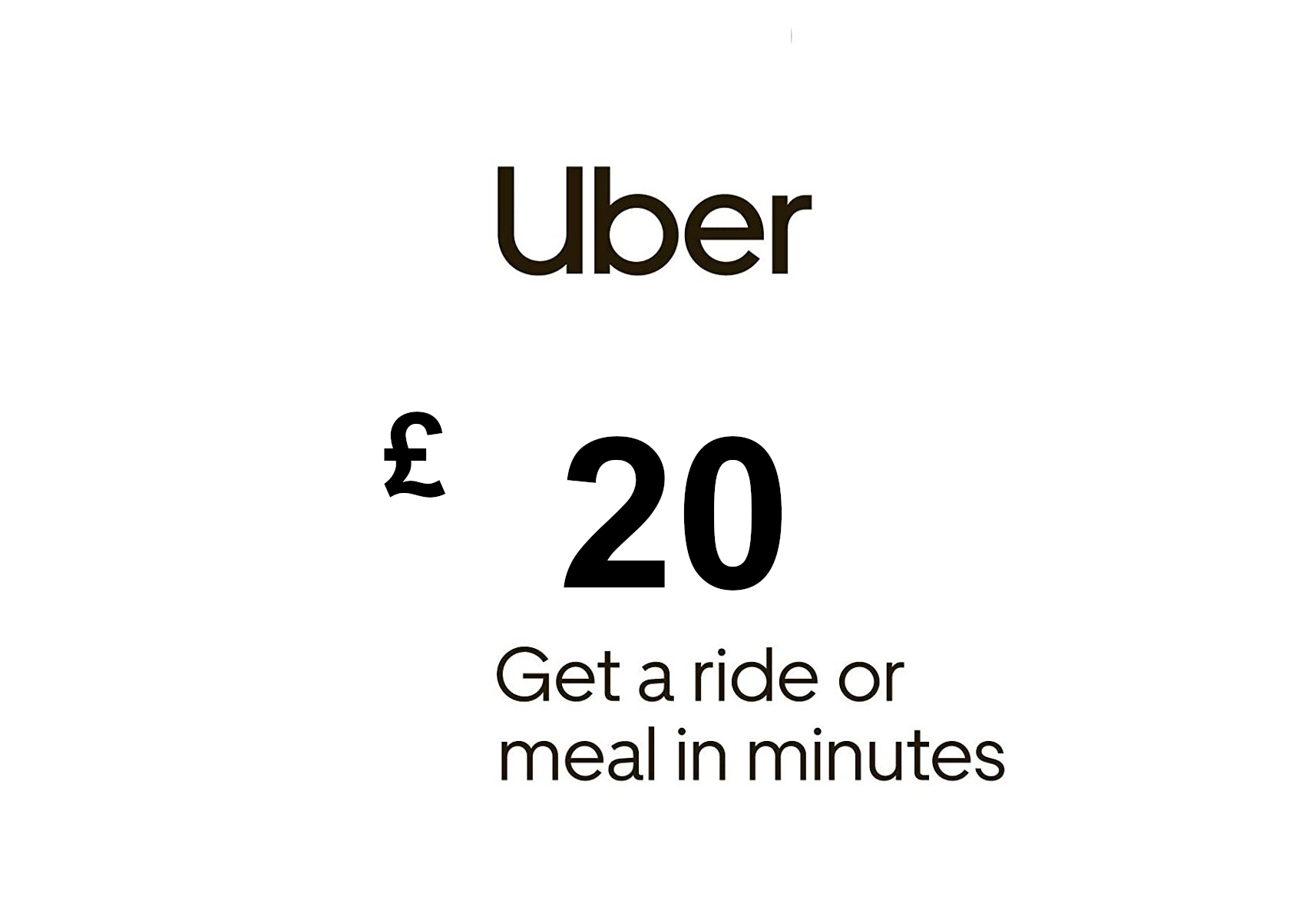 Uber £20 UK Gift Card
