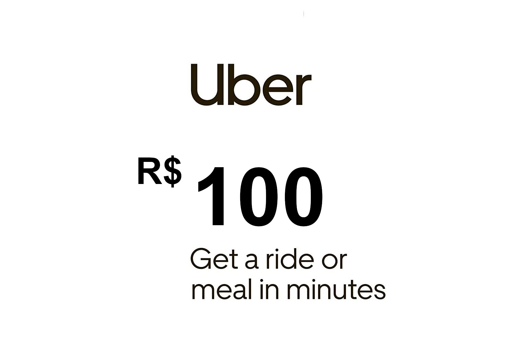 Uber R$100 BR Gift Card