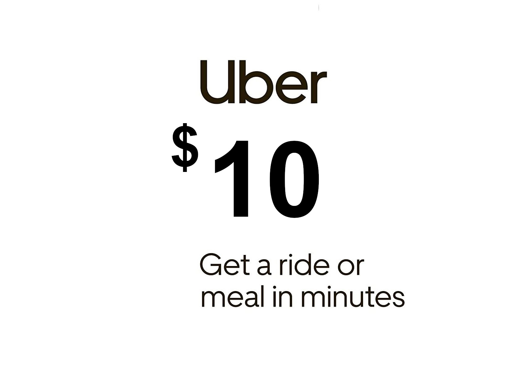 Uber $10 US Gift Card