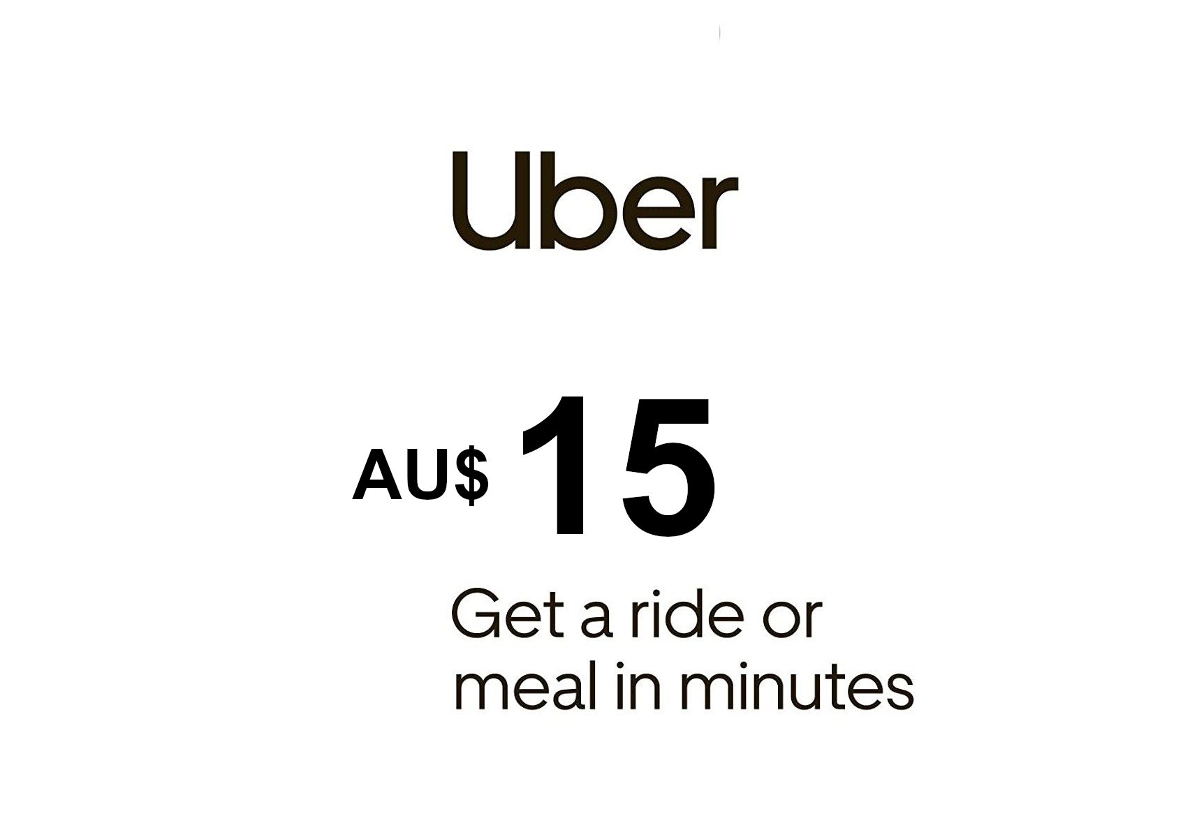 Uber AU$15 AU Gift Card