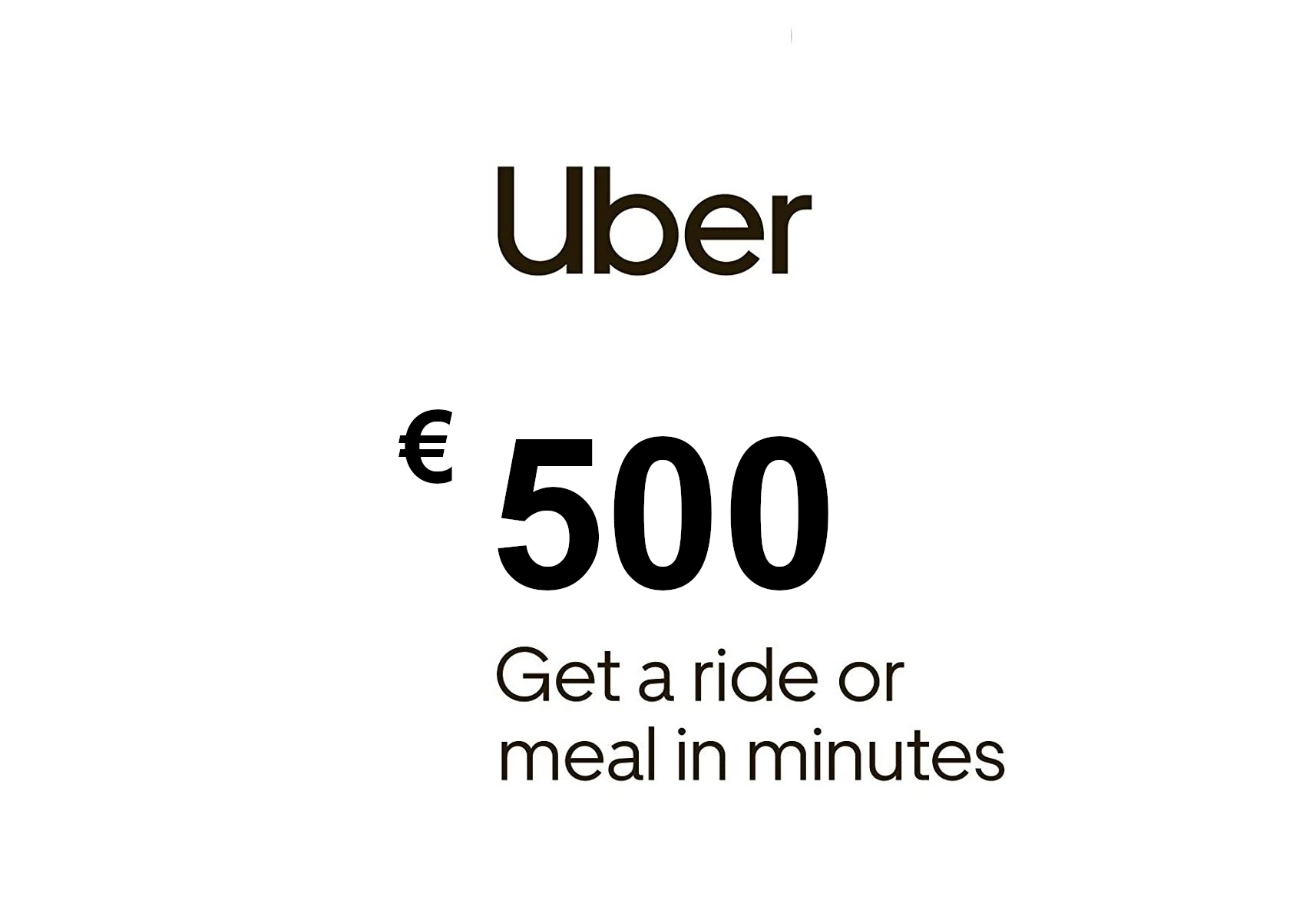 Uber €500 IT Gift Card screenshot 1