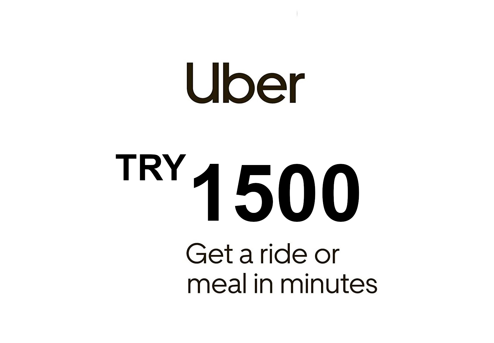Uber 1500 TRY Gift Card TR screenshot 1