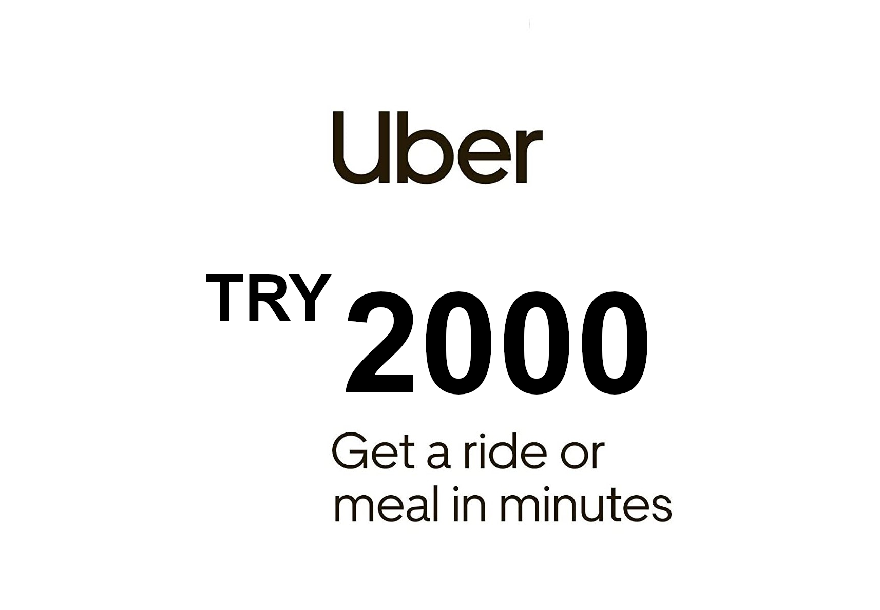 Uber 2000 TRY Gift Card TR screenshot 1