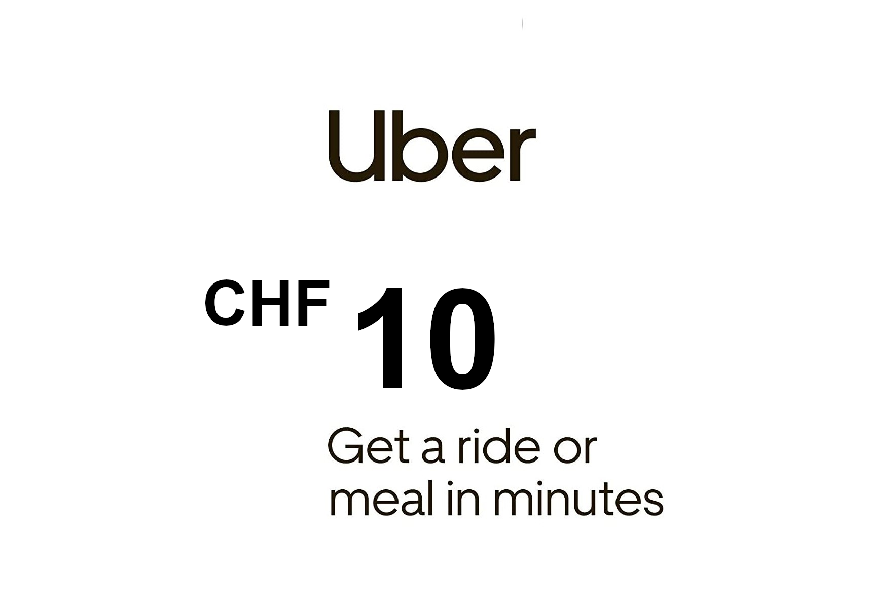 Uber 10 CHF CH Gift Card screenshot 1
