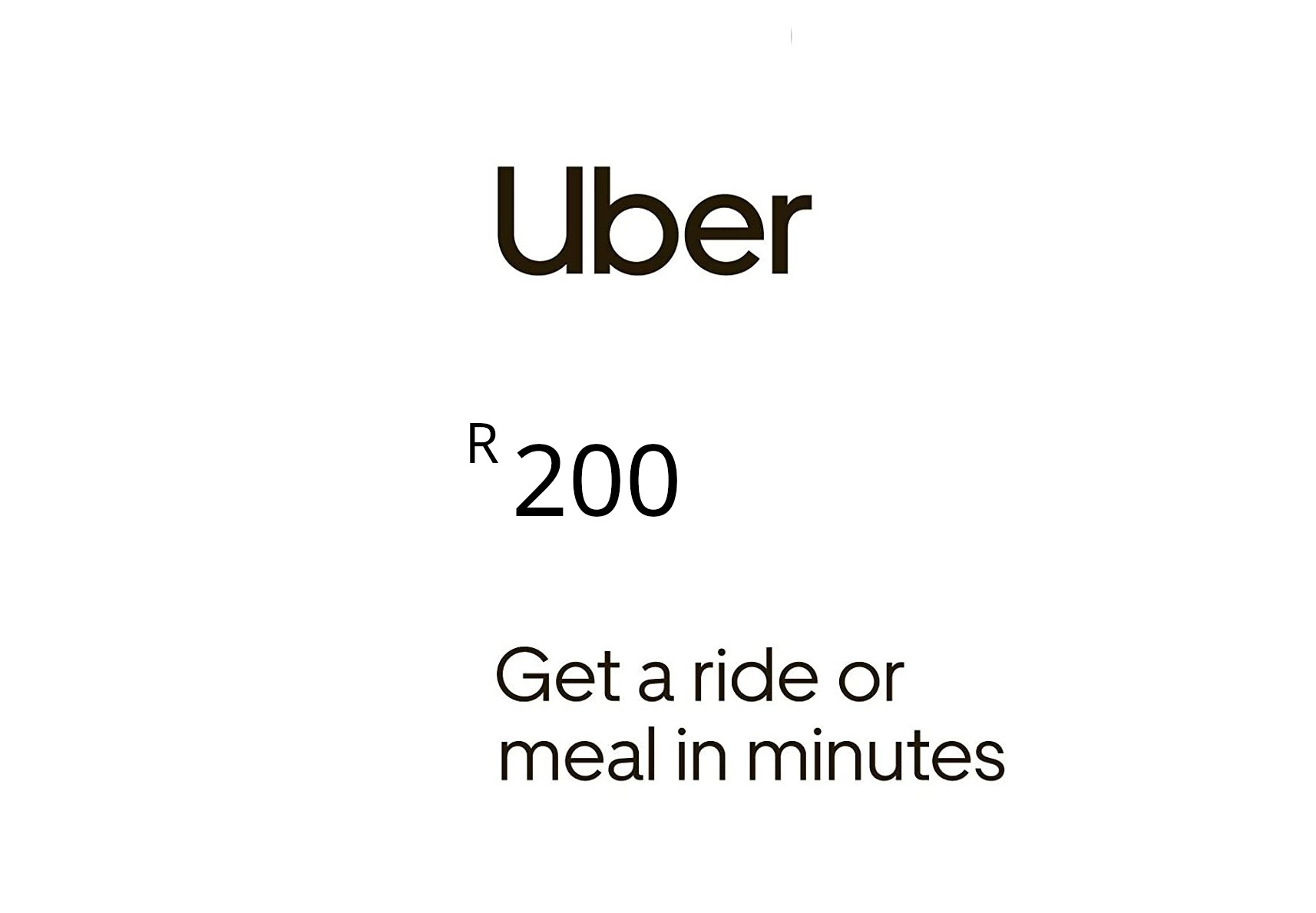 Uber R200 ZA Gift Card