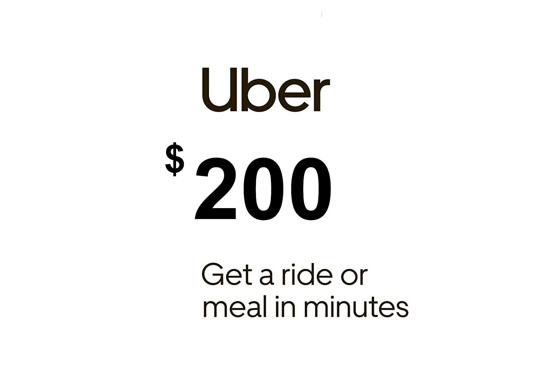 Uber $200 US Gift Card
