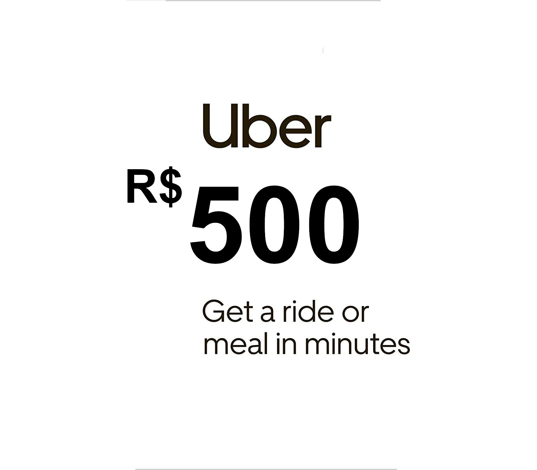 

Uber R$500 BR Gift Card