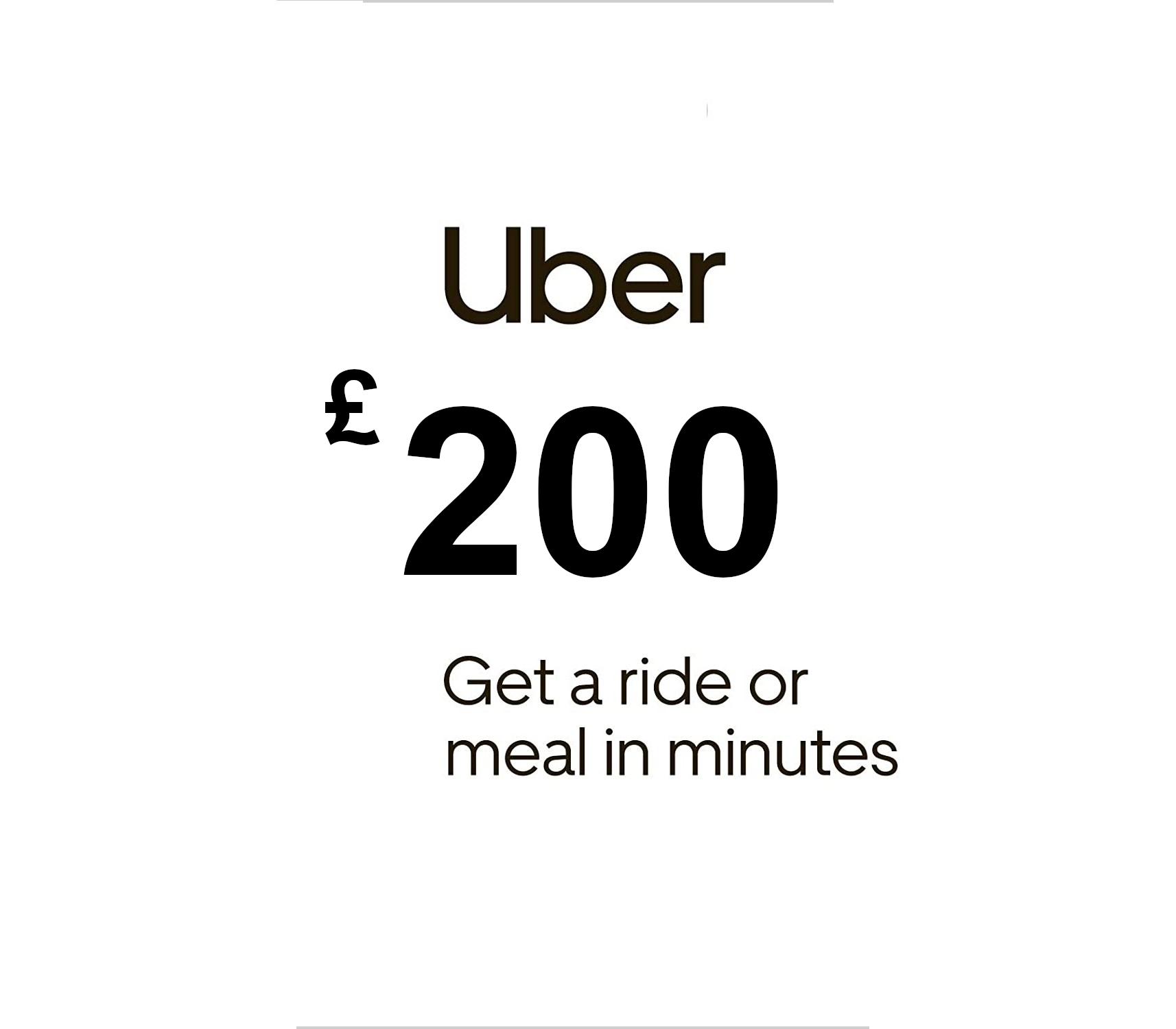 

Uber £200 UK Gift Card