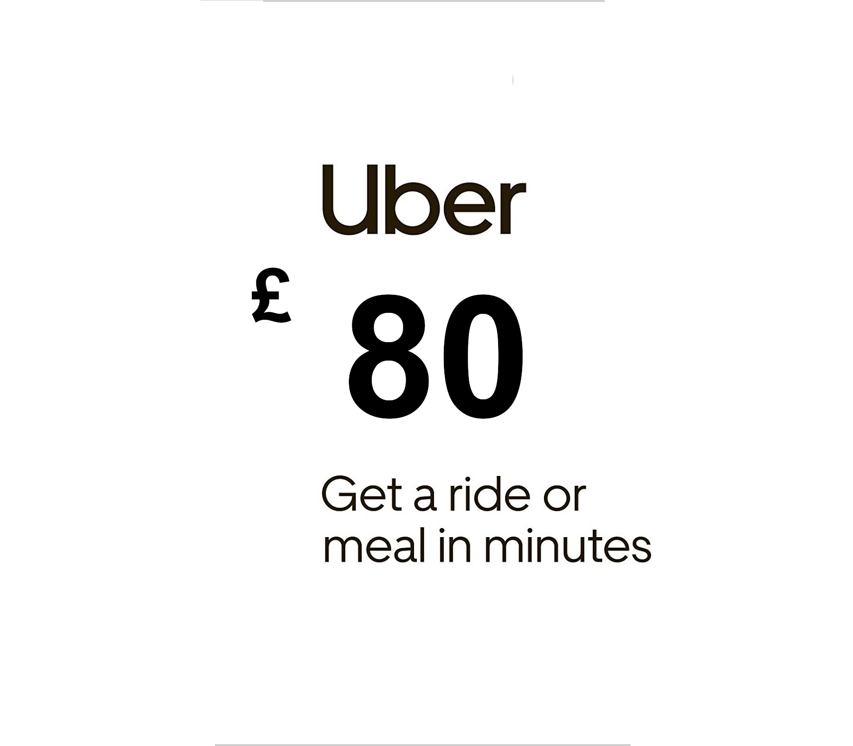 

Uber £80 UK Gift Card