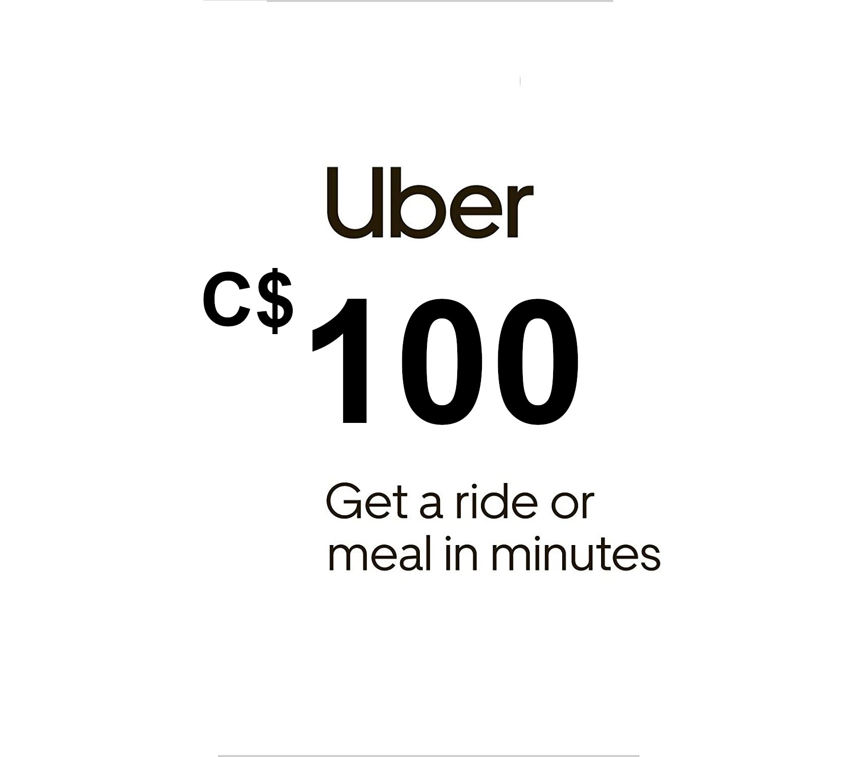 

Uber C$100 CA Gift Card