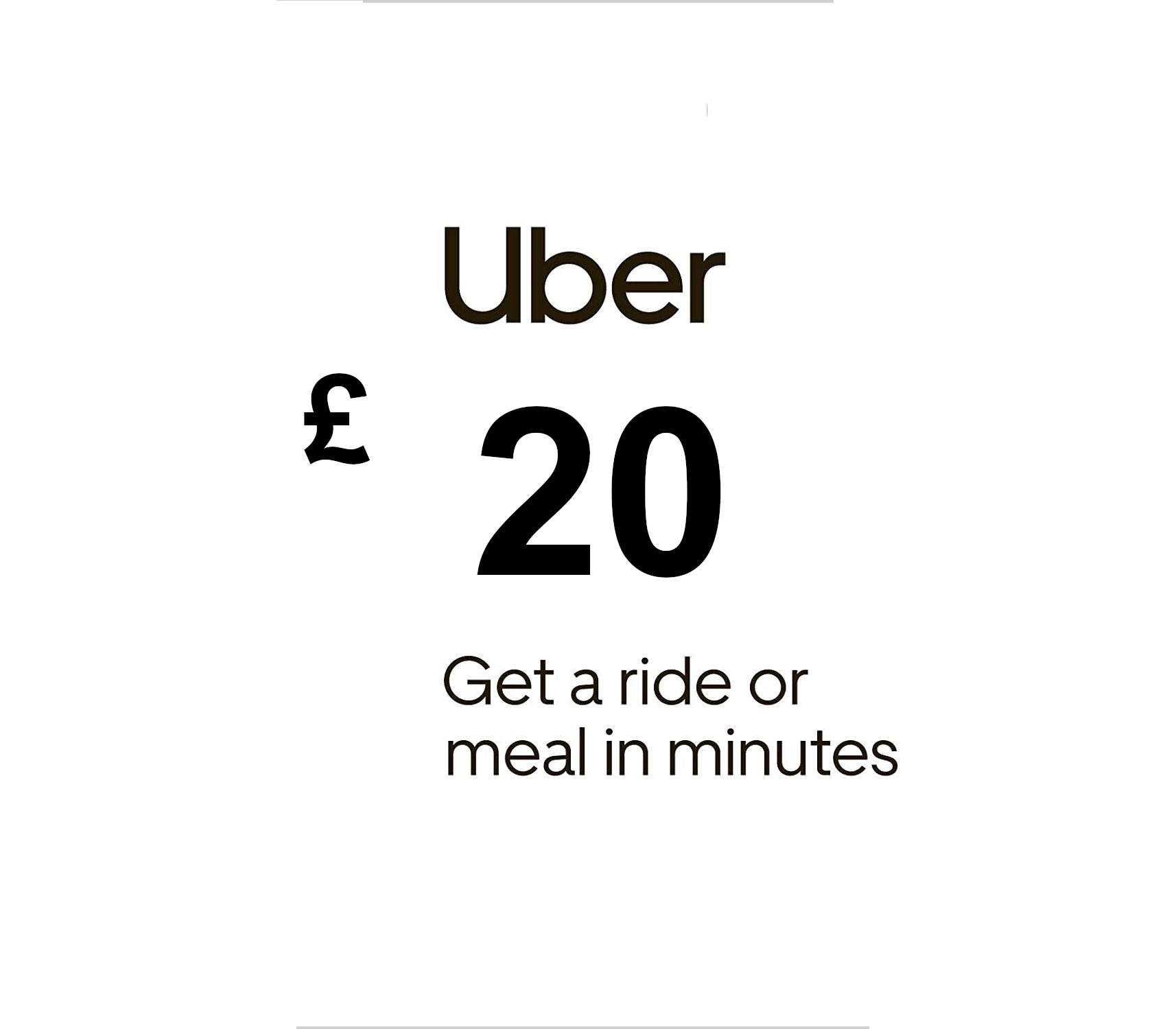 

Uber £20 UK Gift Card