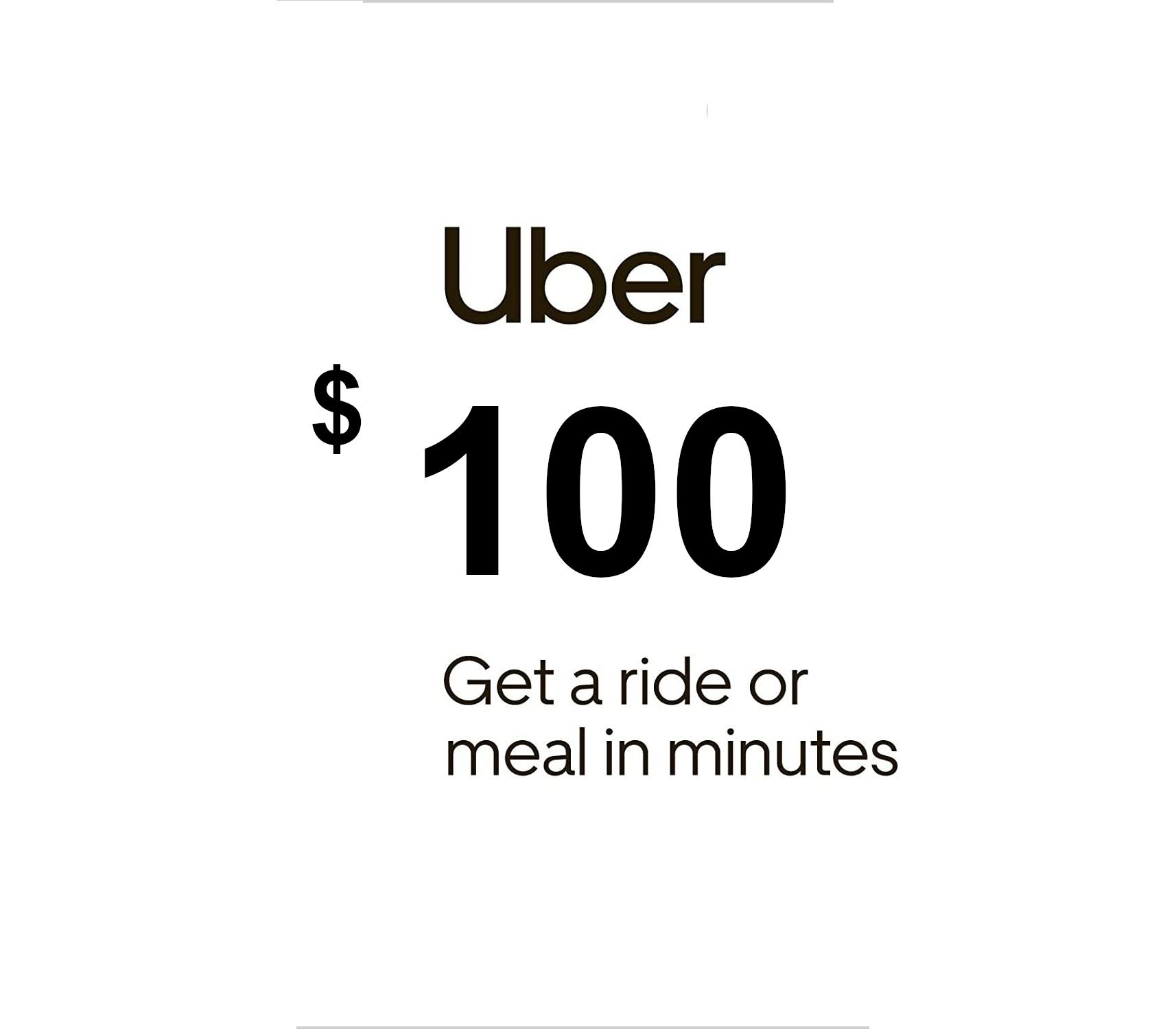 

Uber $100 PA Gift Card