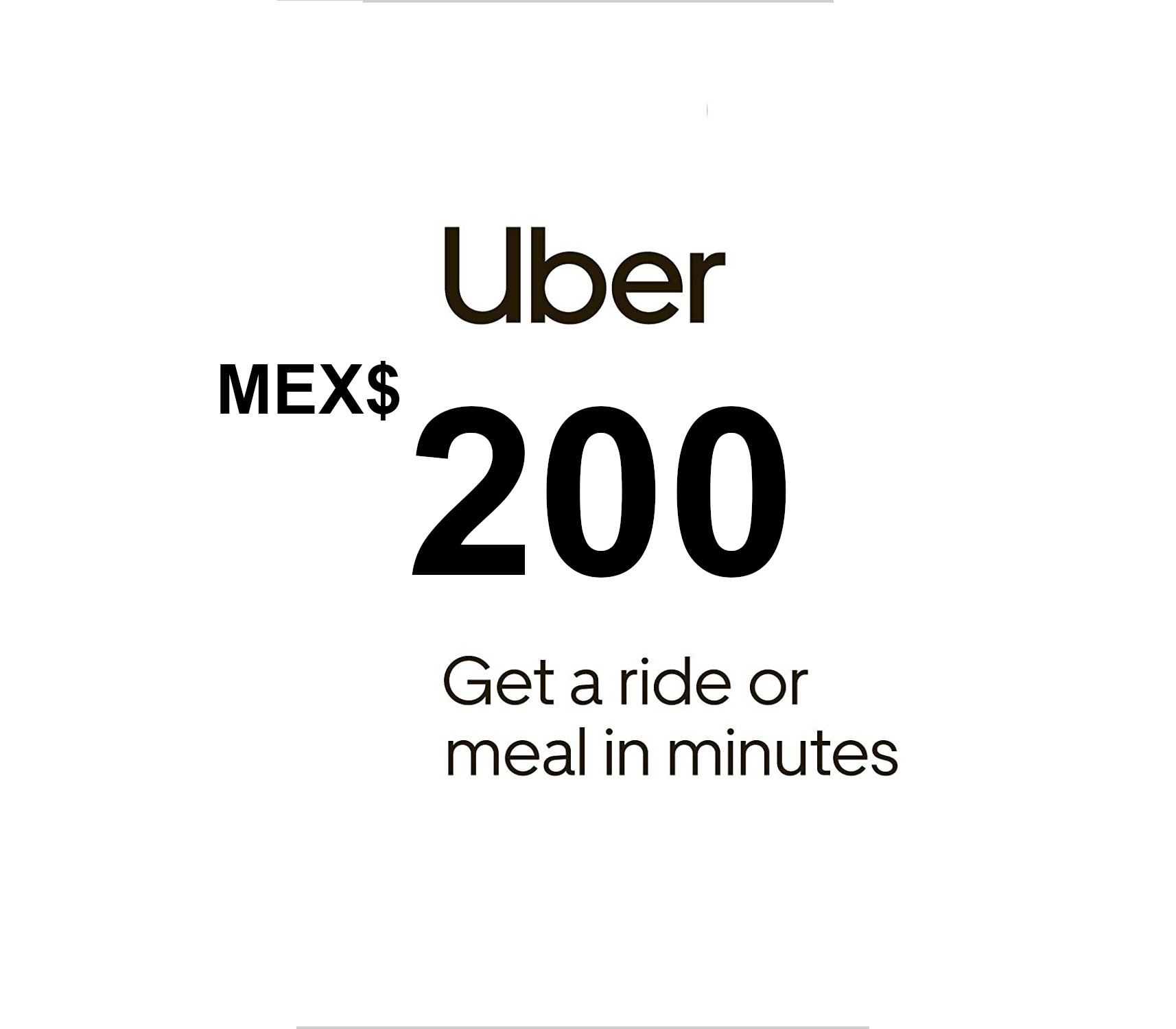 Uber MEX$200 MX Gift Card