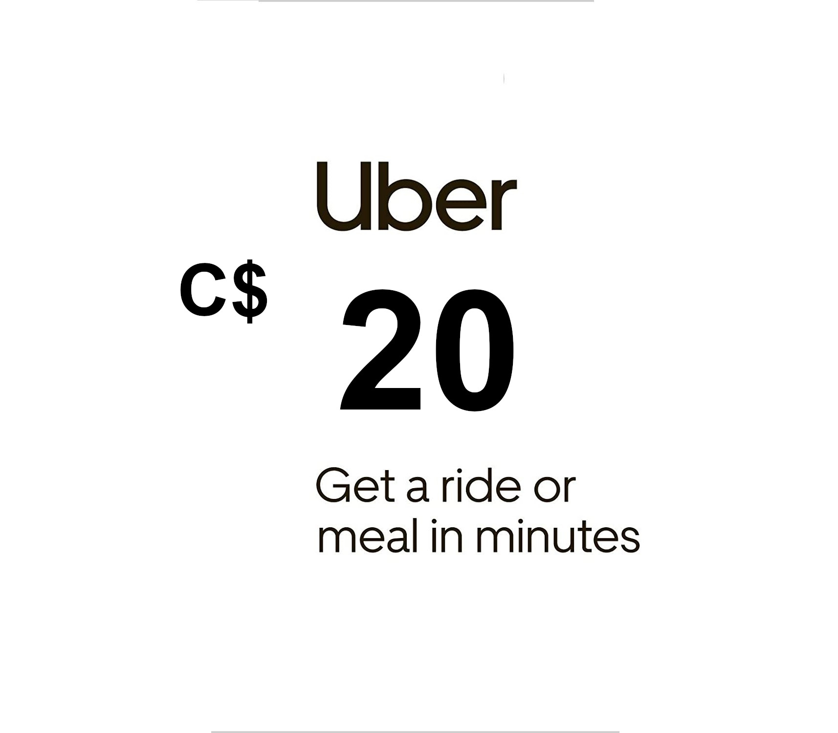 

Uber C$20 CA Gift Card