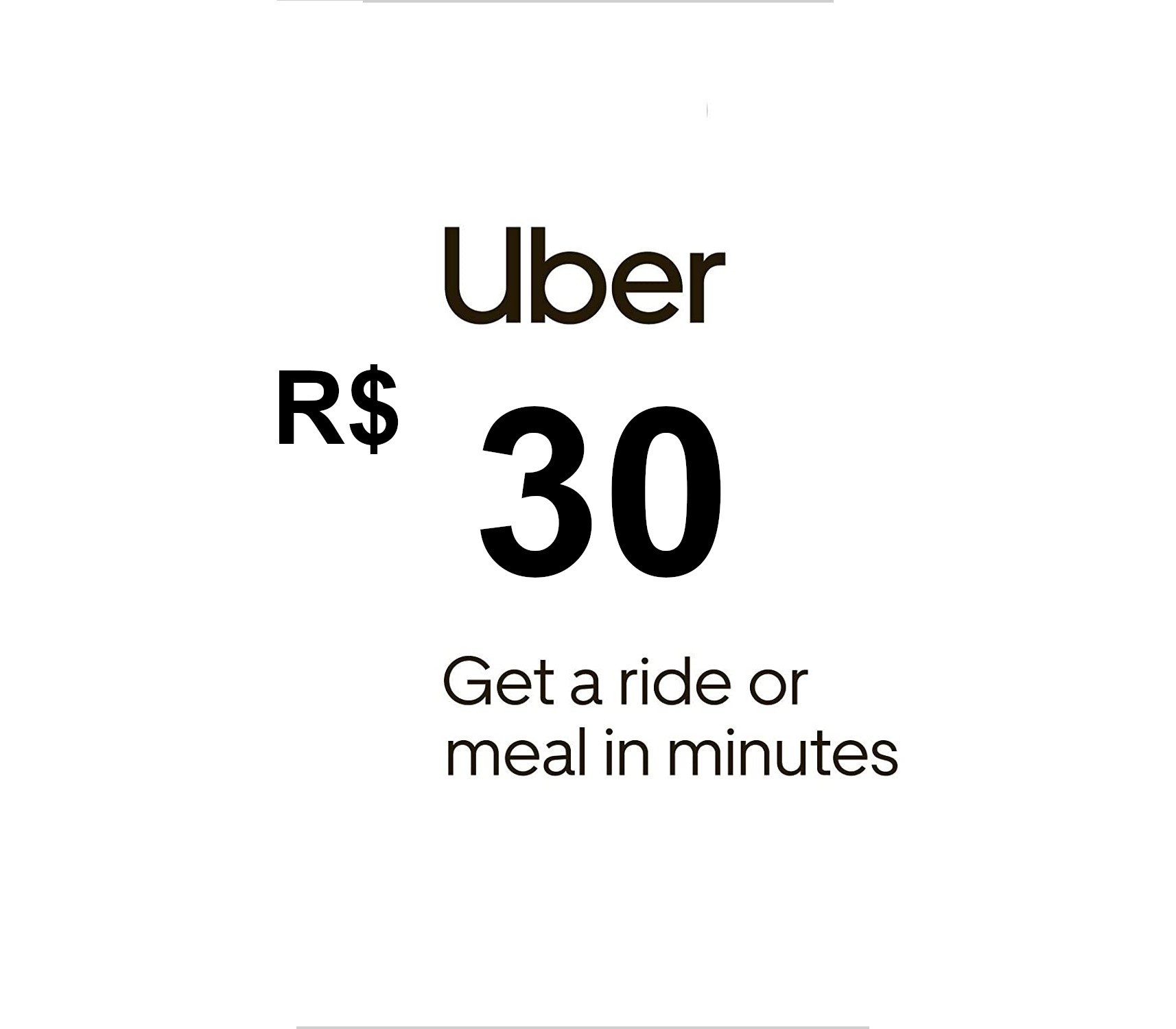 

Uber R$30 BR Gift Card