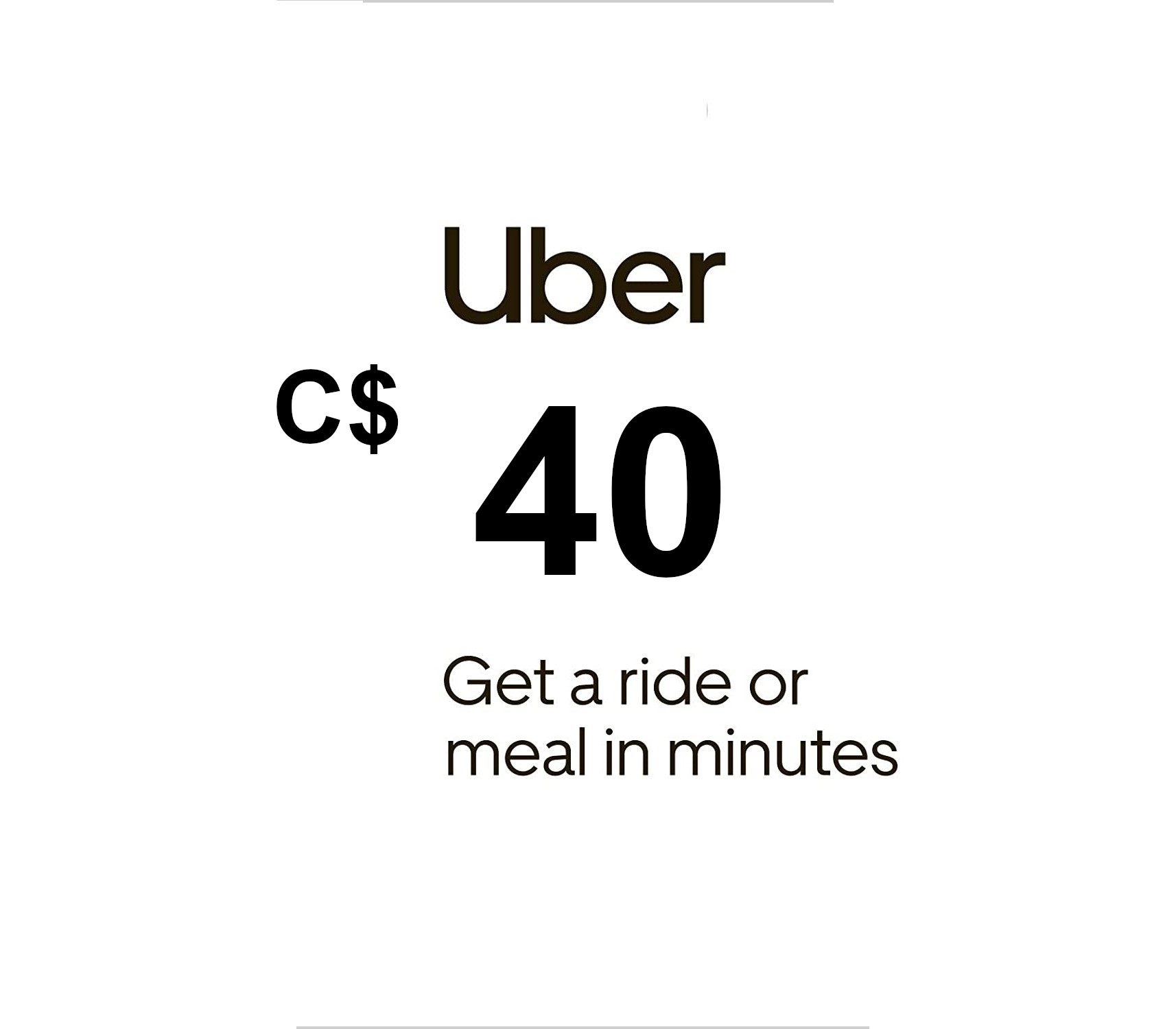 Uber C$40 CA Gift Card