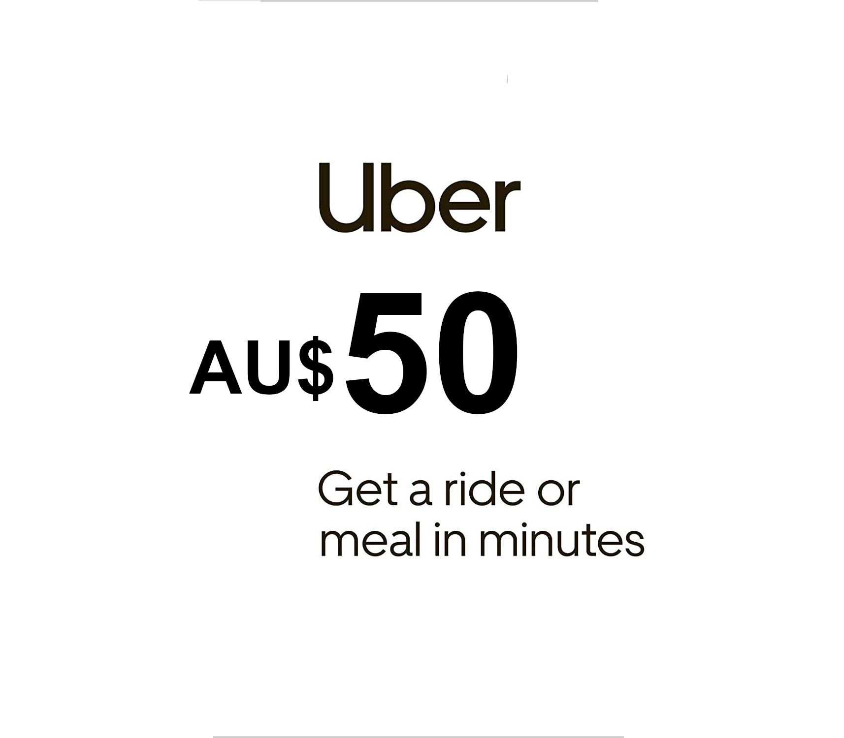 

Uber AU$50 AU Gift Card