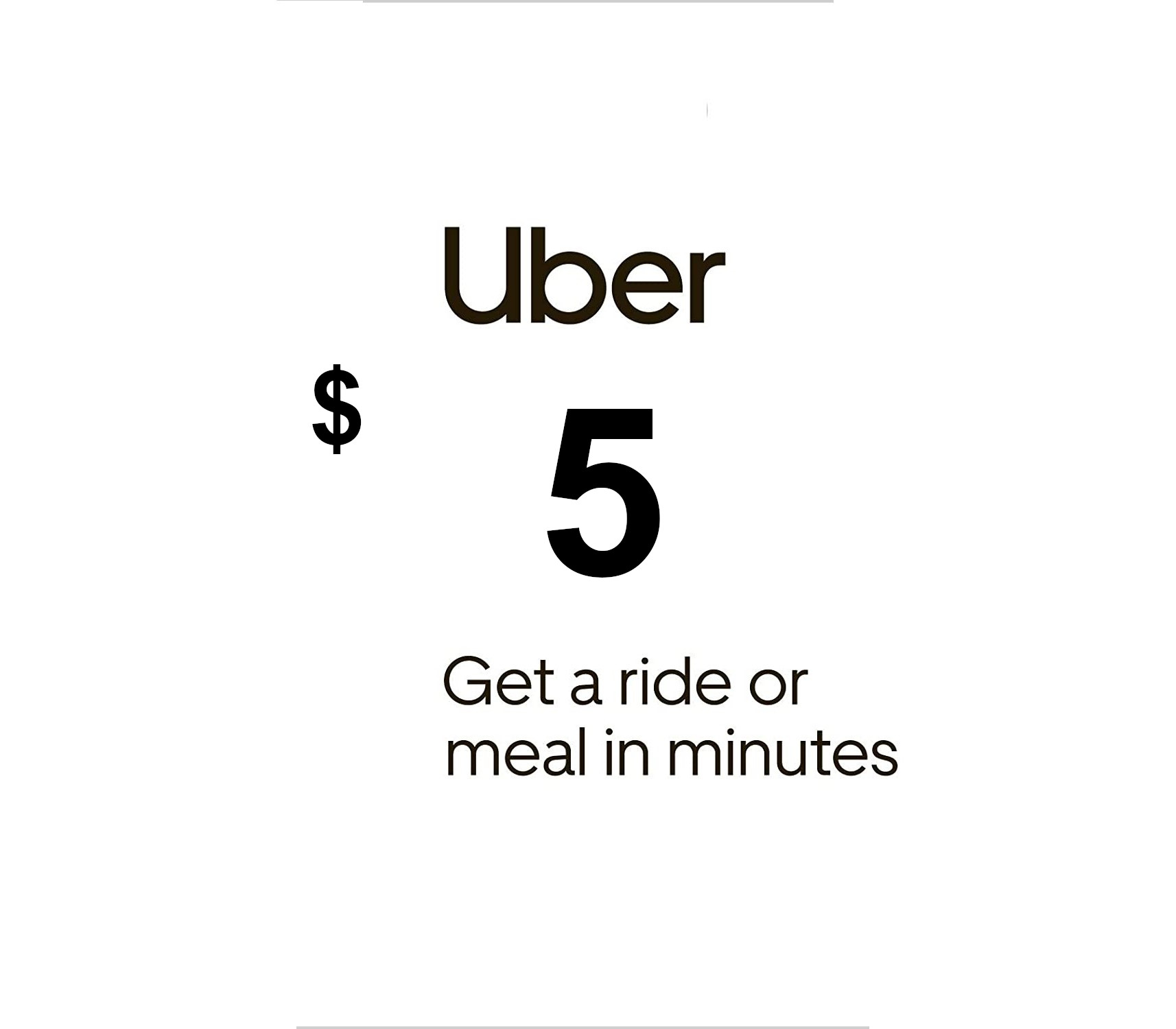 

Uber $5 US Gift Card