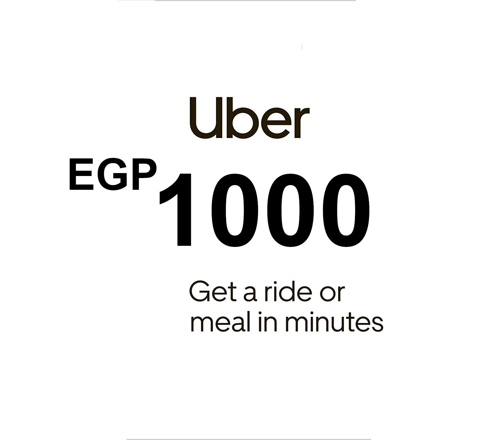 

Uber 1000 EGP EG Gift Card