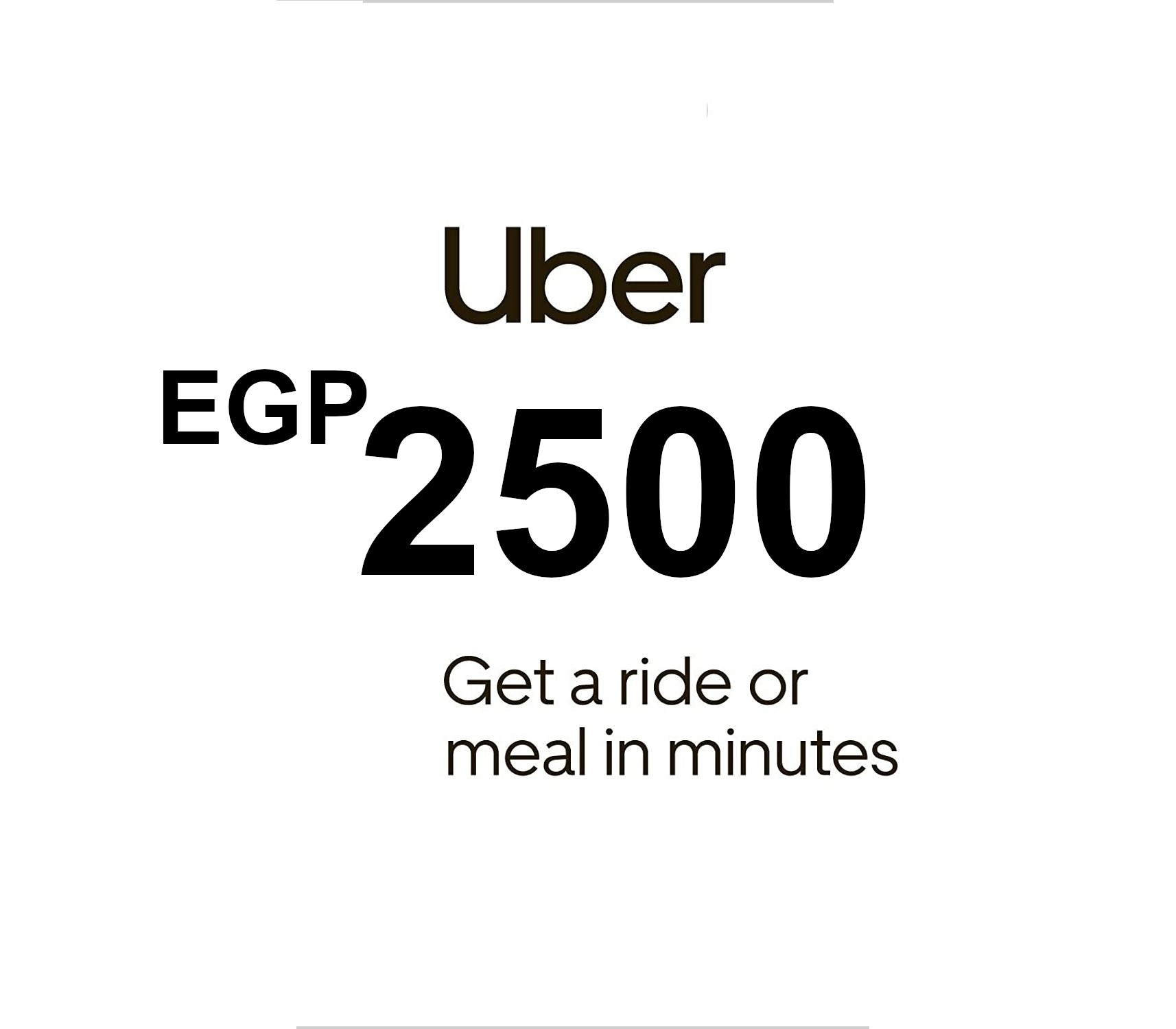 Uber 2500 EGP EG Gift Card