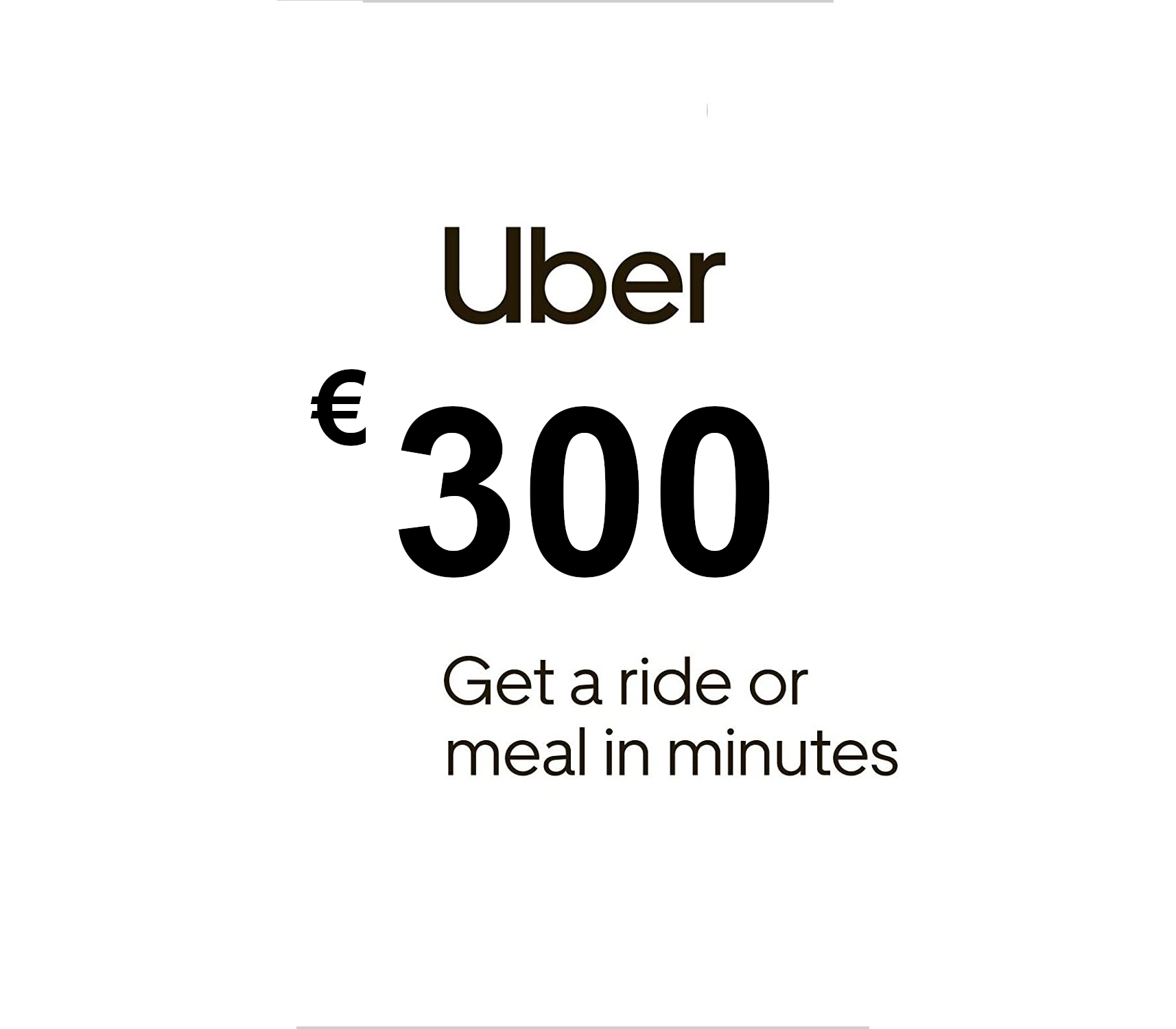 Uber €300 IT Gift Card