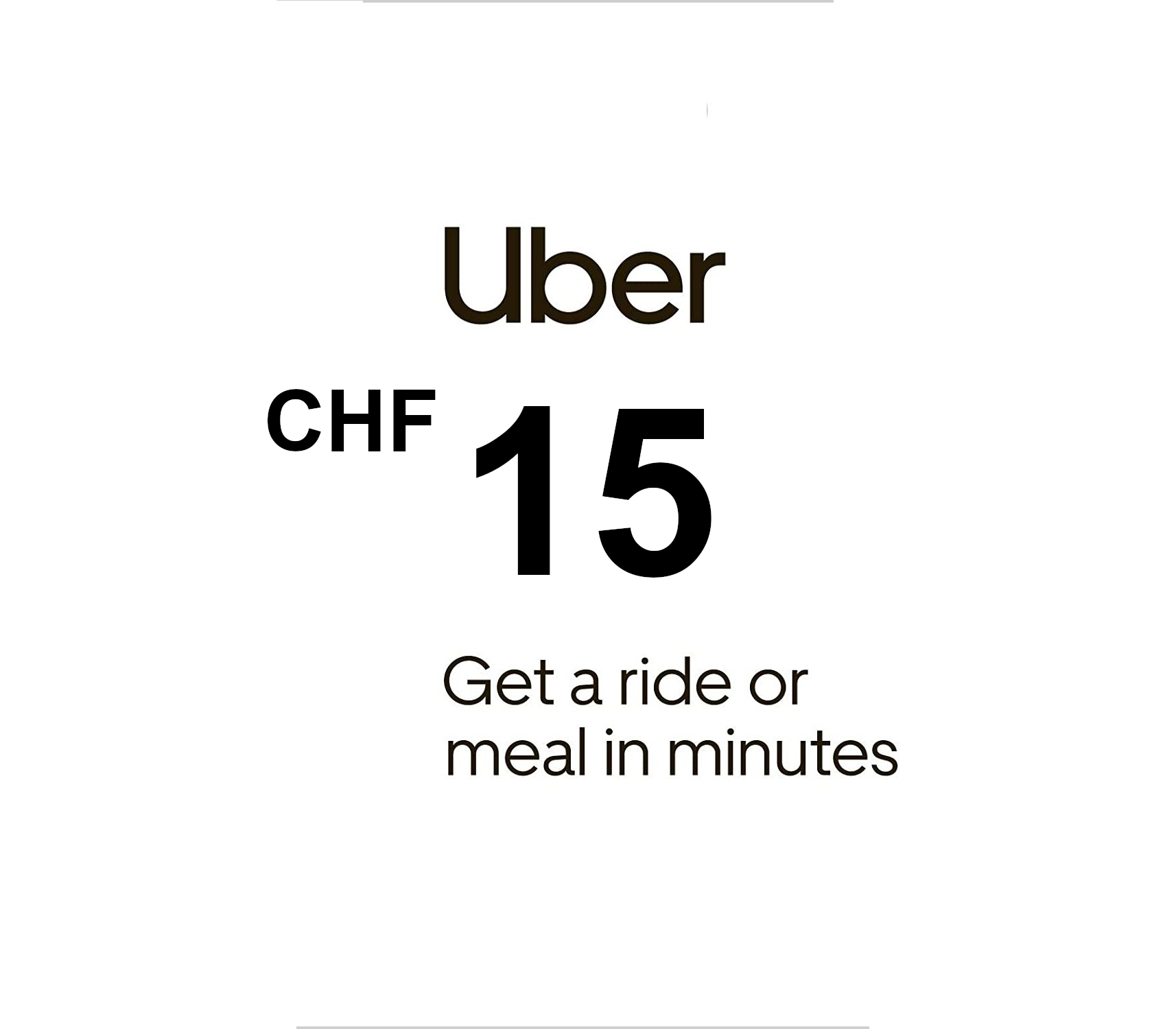 

Uber 15 CHF CH Gift Card