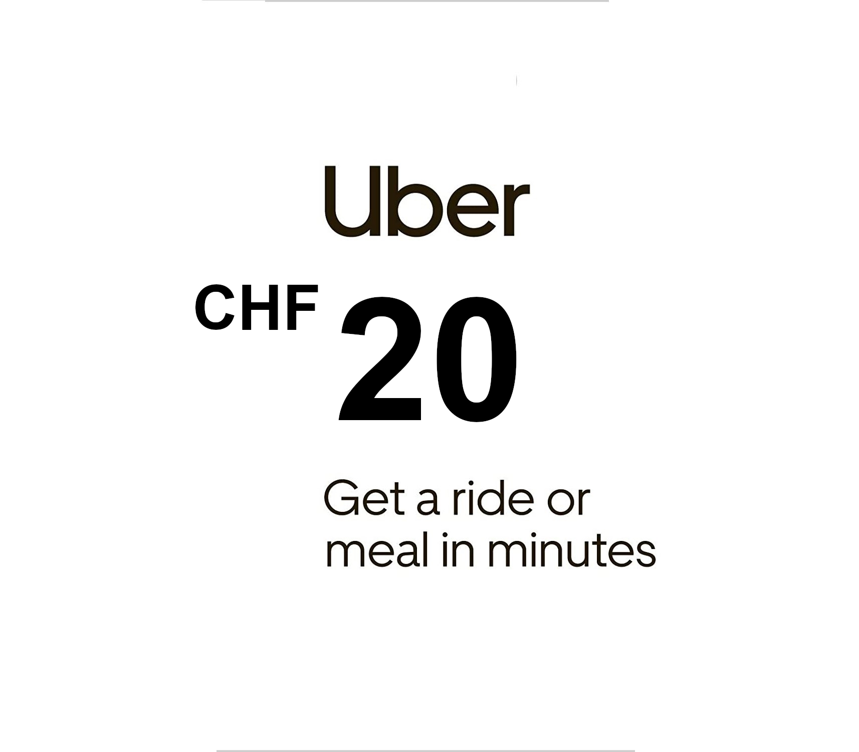 

Uber 20 CHF CH Gift Card