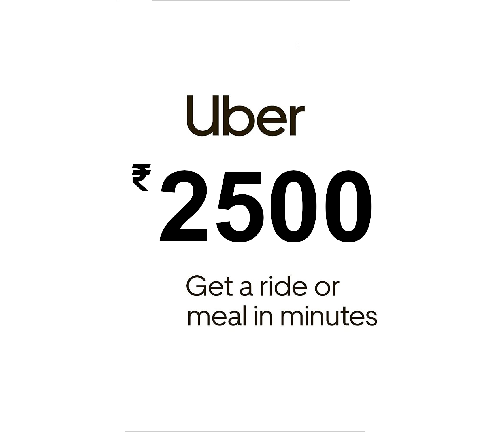 Uber ₹2500 IN Gift Card