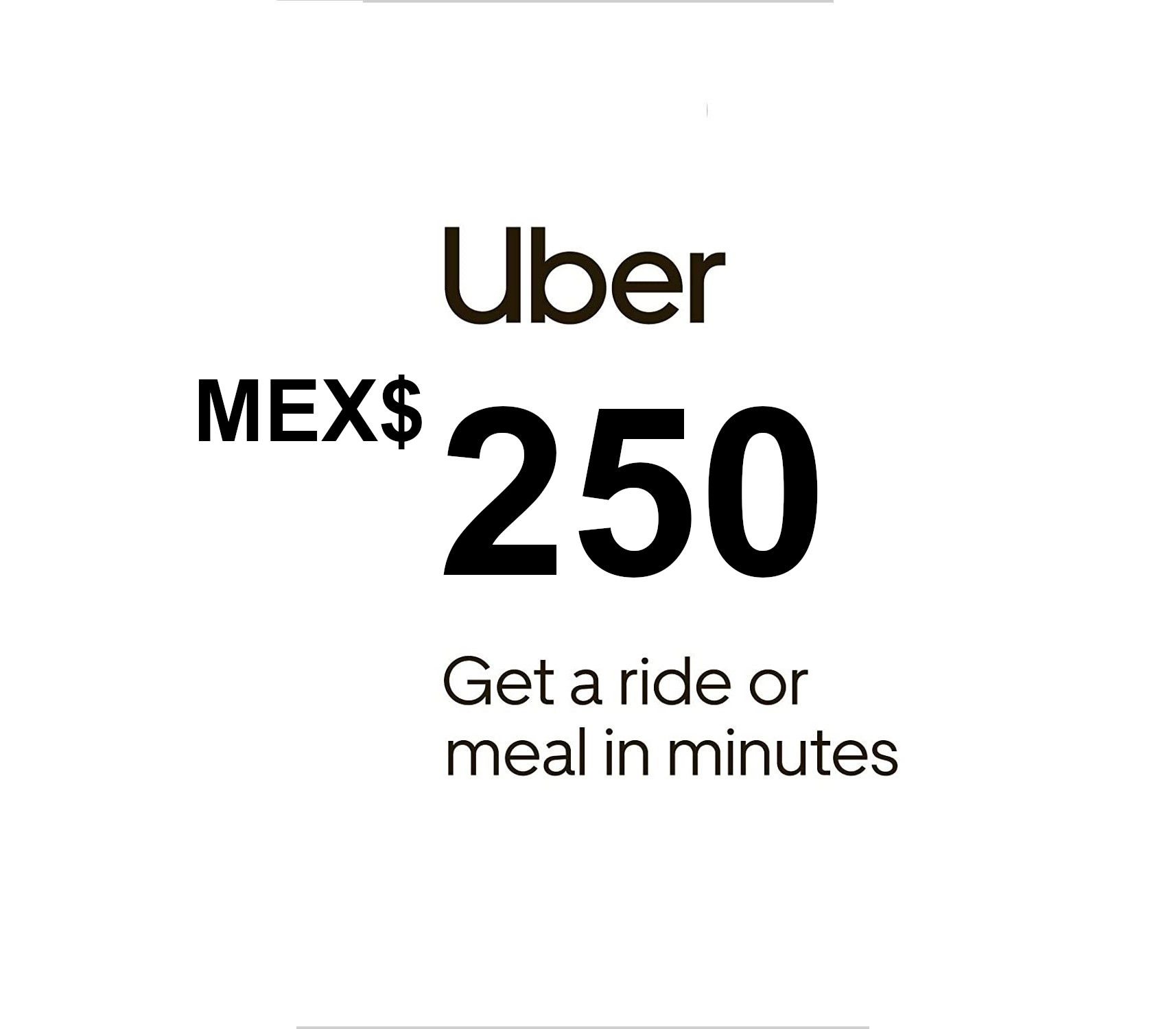 Uber MEX$250 MX Gift Card