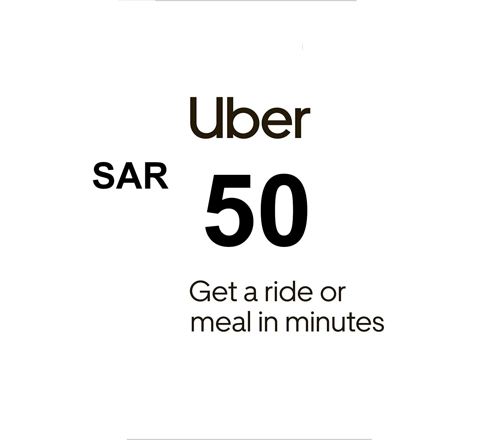

Uber 50 SAR SA Gift Card