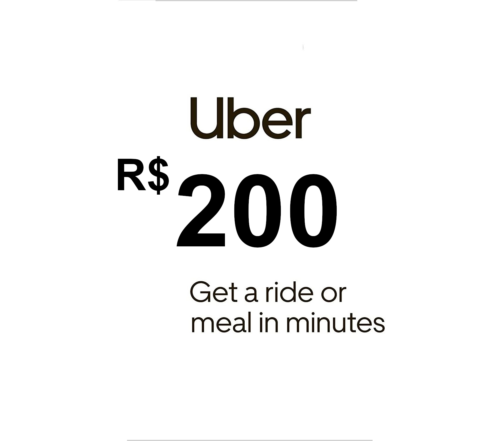 

Uber R$200 BR Gift Card