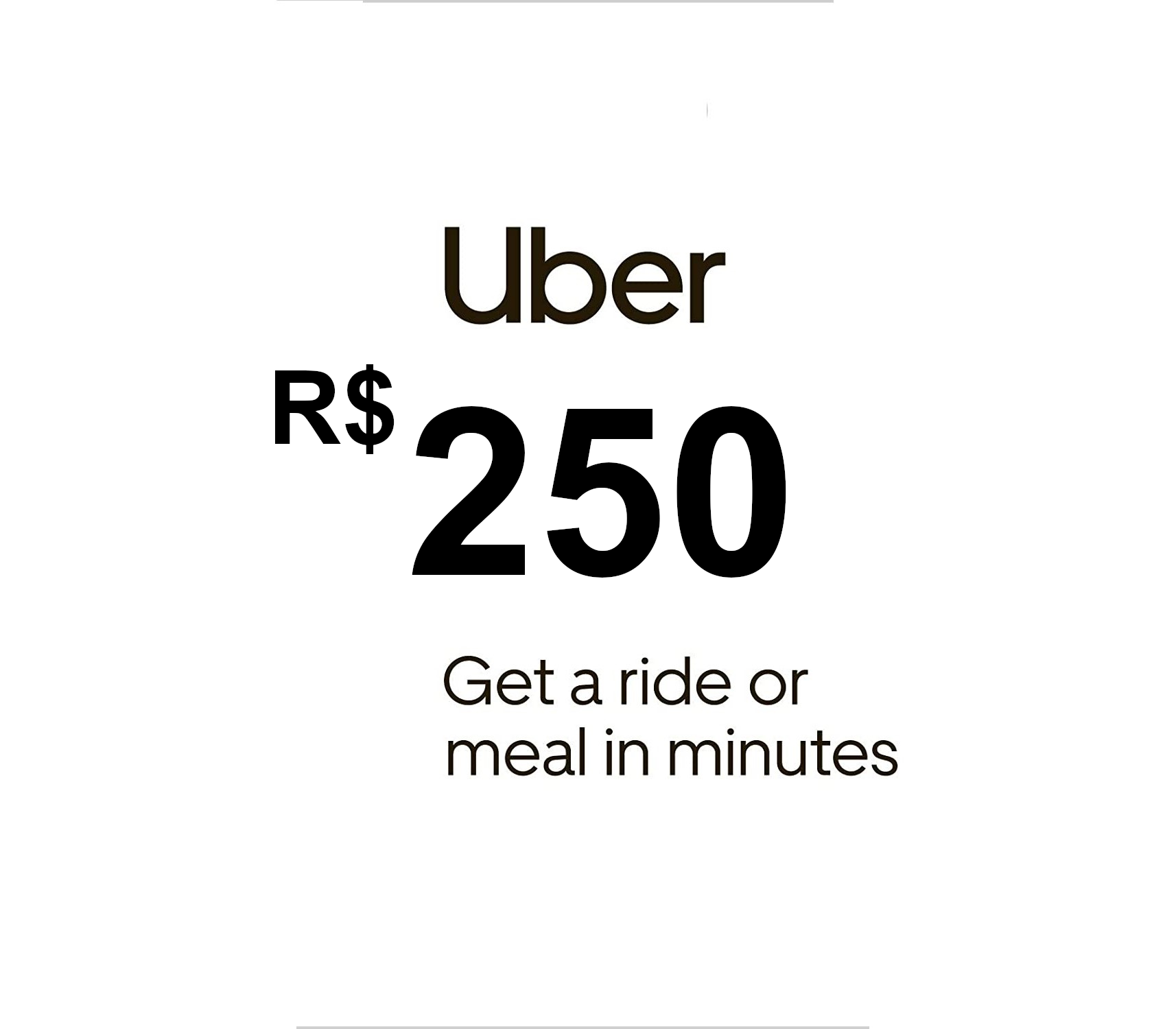 

Uber R$250 BR Gift Card