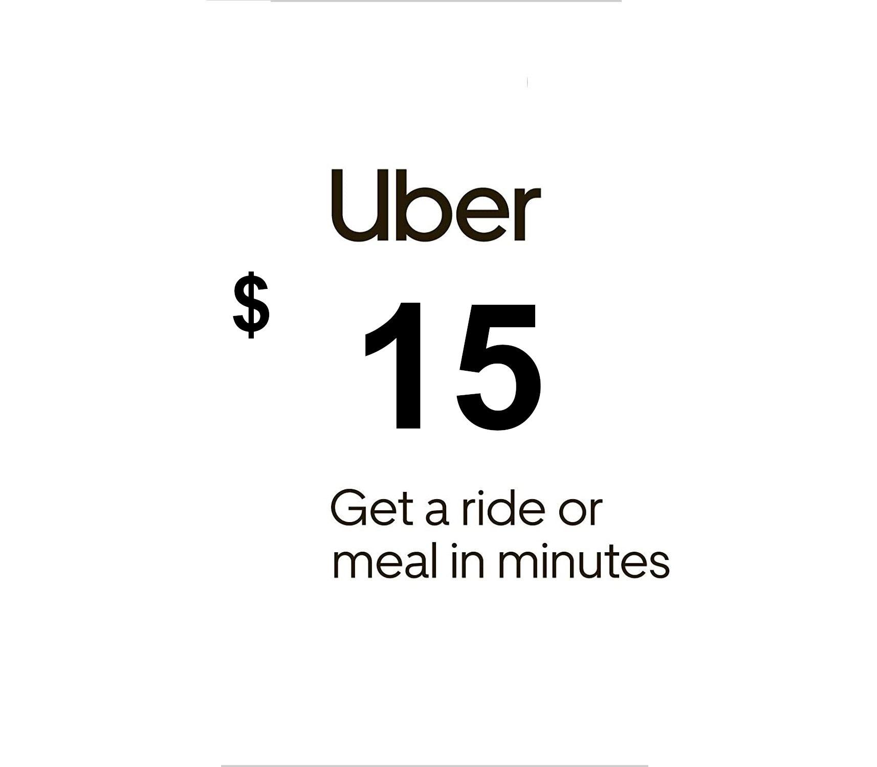 Uber $15 US Gift Card