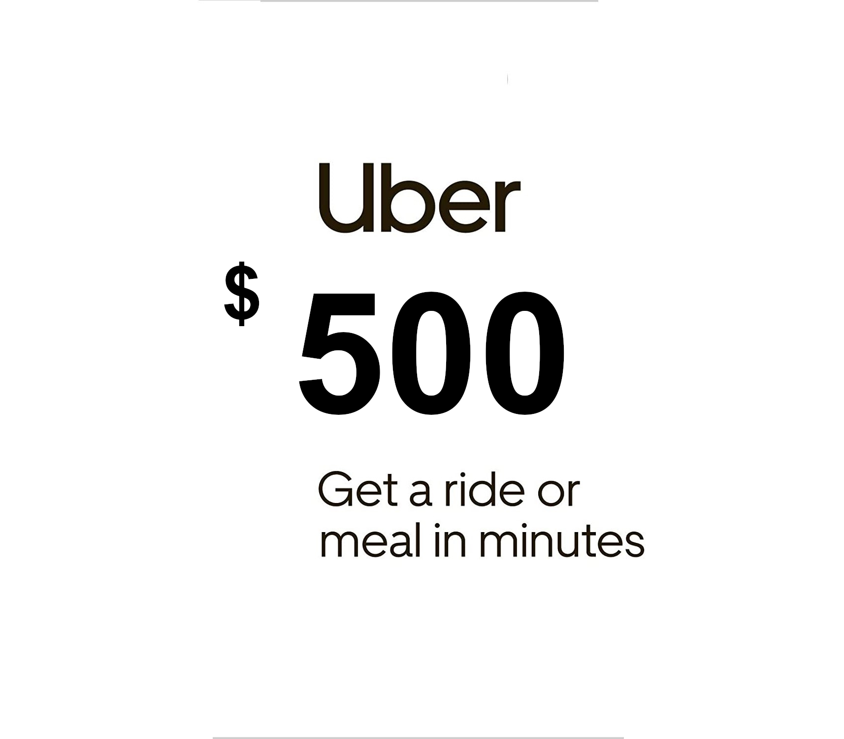 

Uber $500 US Gift Card