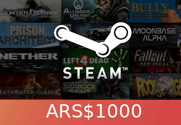 Steam Gift Card 1000 ARS AR Activation Code