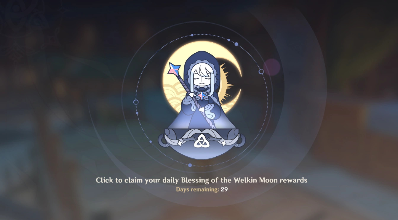 Genshin Impact Blessing Of The Welkin Moon 30-Days Subscription Key