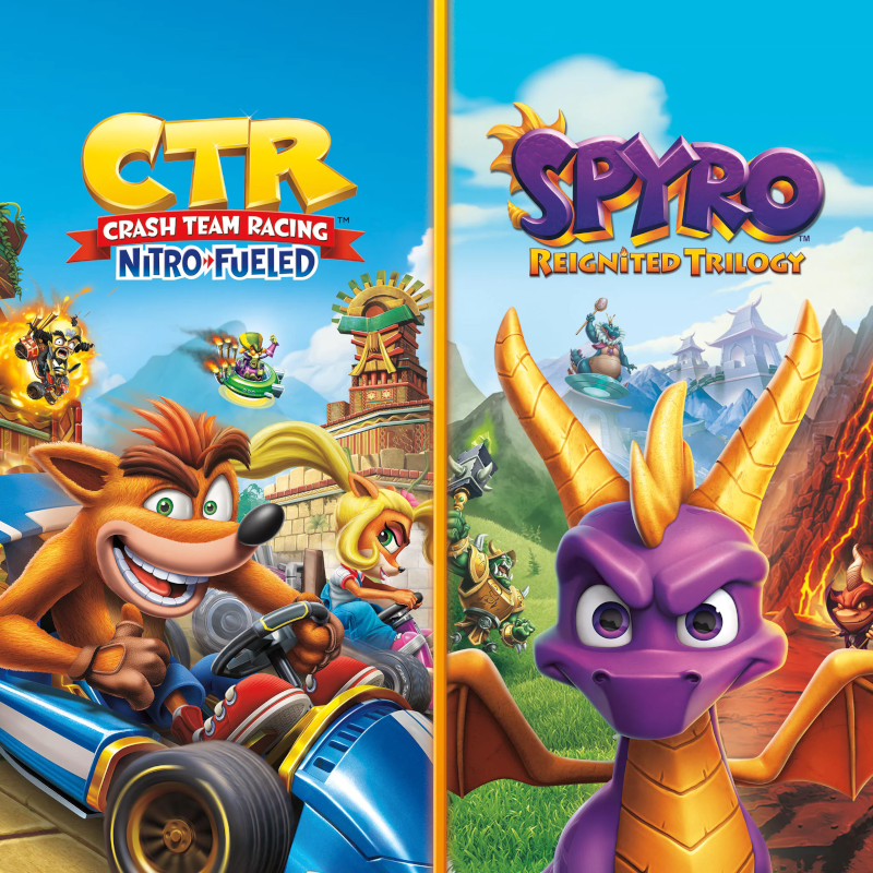 Crash Team Racing Nitro-Fueled + Spyro Game Bundle AR XBOX One / Xbox Series X|S CD Key