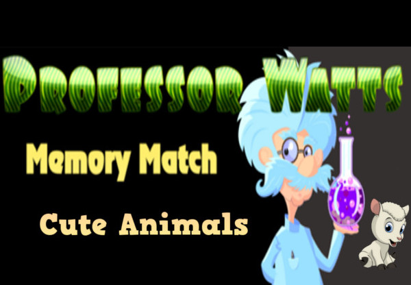 Professor Watts Memory Match Cute Animals PC Steam CD Key screenshot 1