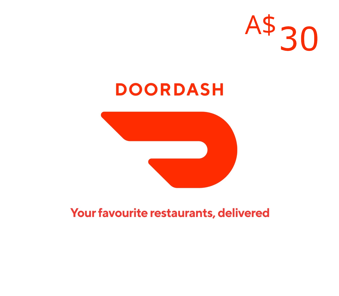 

DoorDash A$30 Gift Card AU