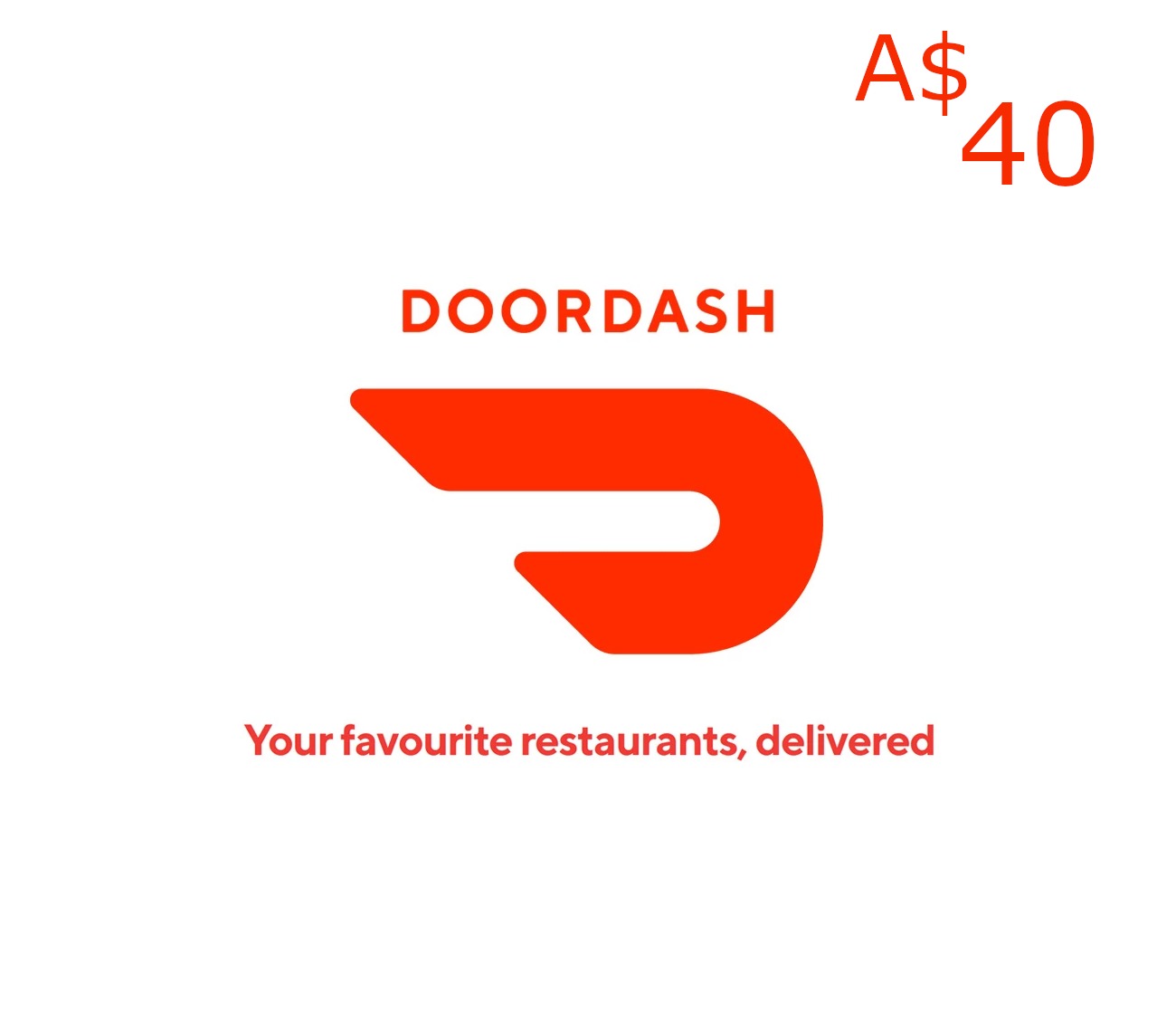 

DoorDash A$40 Gift Card AU