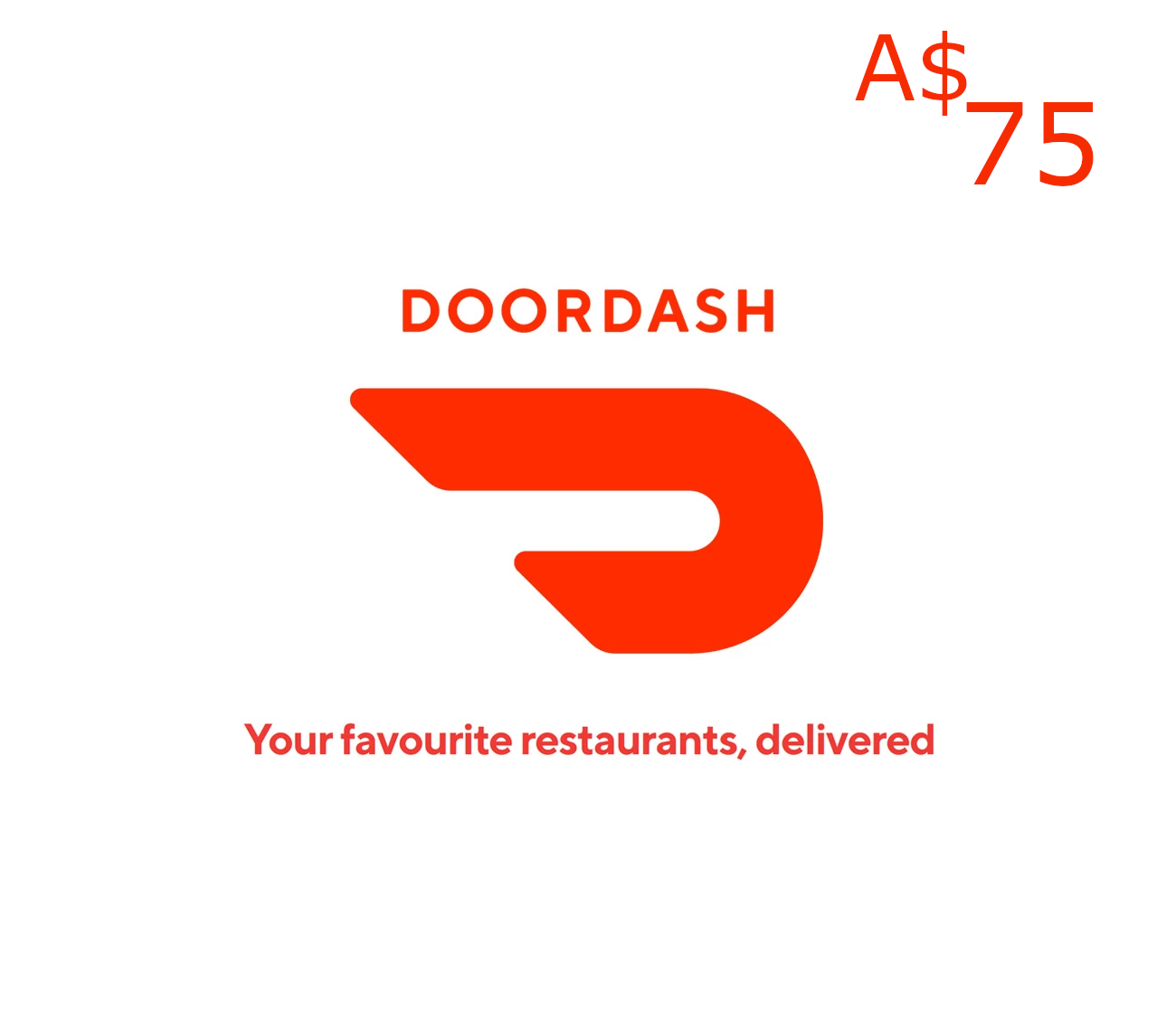 

DoorDash A$75 Gift Card AU