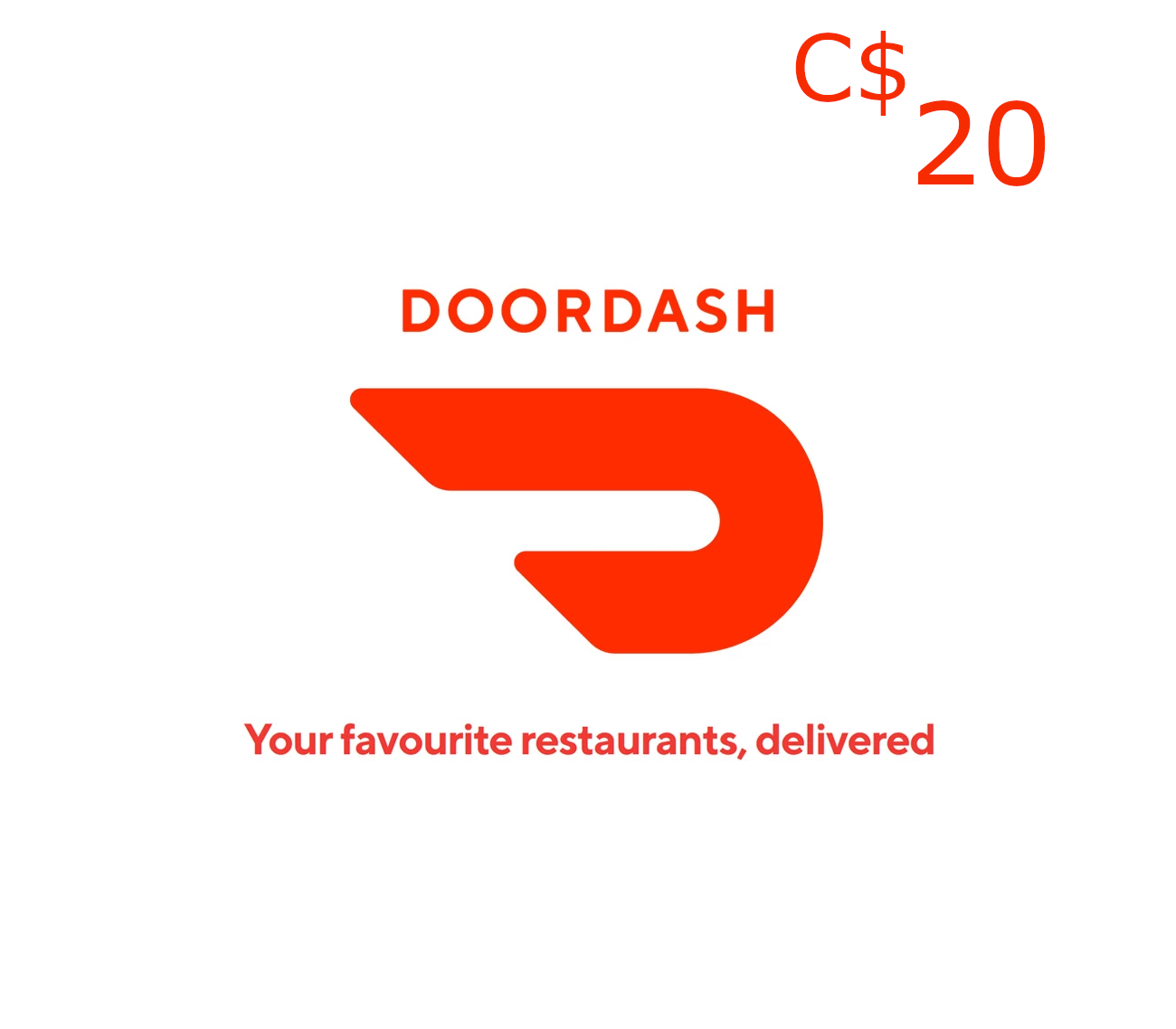 

DoorDash C$20 Gift Card CA