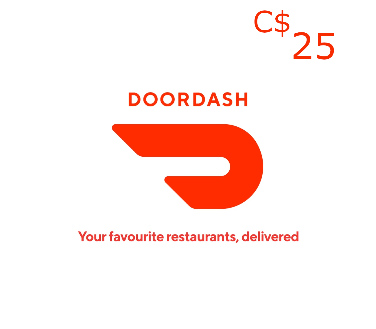 

DoorDash C$25 Gift Card CA