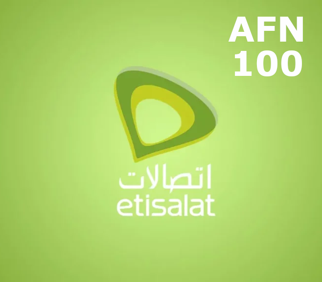 

Etisalat 100 AFN Mobile Top-up AF