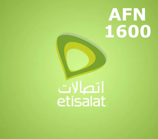 

Etisalat 1600 AFN Mobile Top-up AF