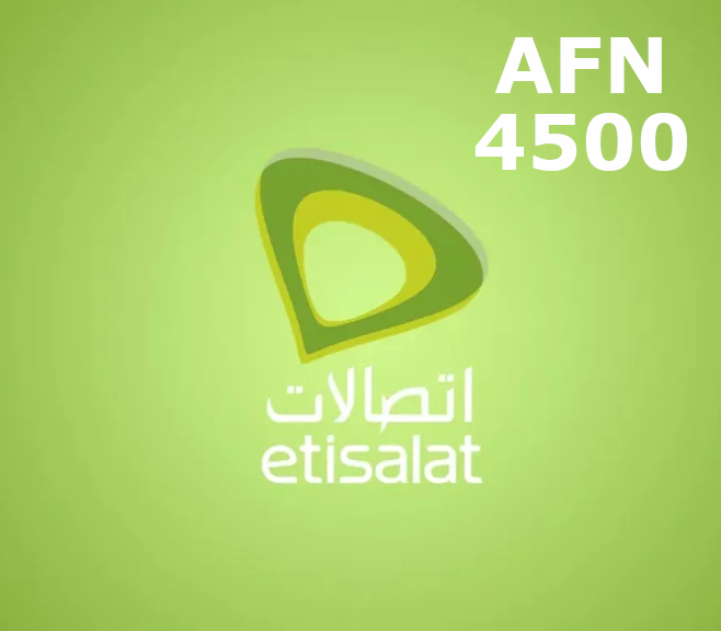 

Etisalat 4500 AFN Mobile Top-up AF