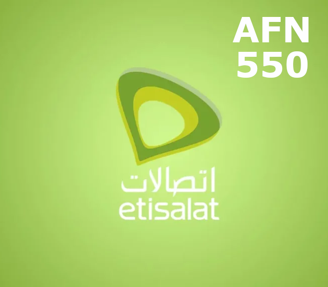 

Etisalat 550 AFN Mobile Top-up AF