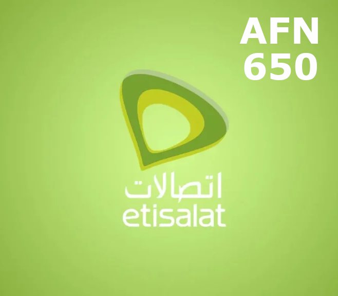 

Etisalat 650 AFN Mobile Top-up AF