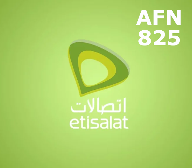 

Etisalat 825 AFN Mobile Top-up AF