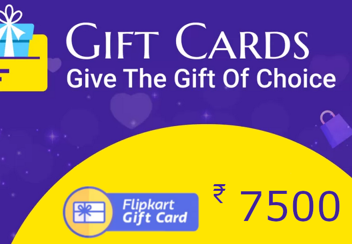 Flipkart ₹7500 Gift Card IN